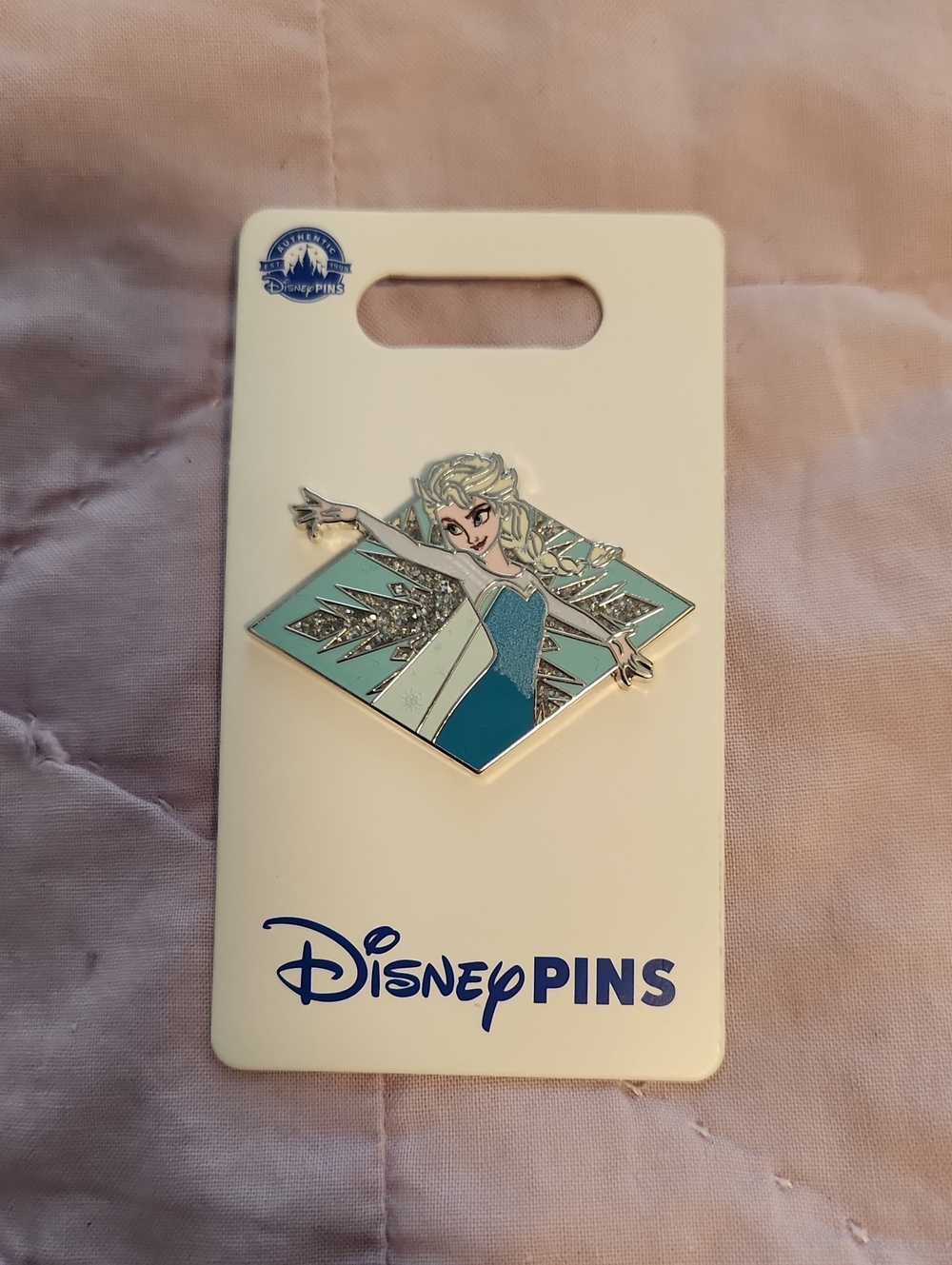 Disney Pins Elsa Diamond-Shaped Enamel Pin - Teal & Silver